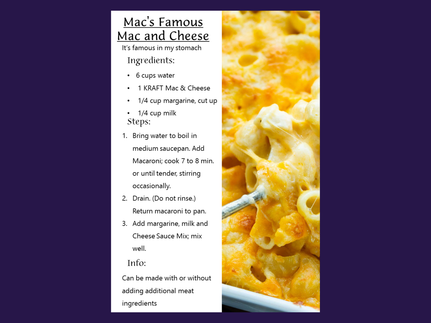 recipe from the book