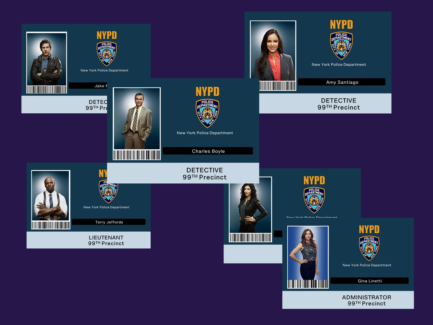 Brooklyn 99 Employee ID Cards Digital Download