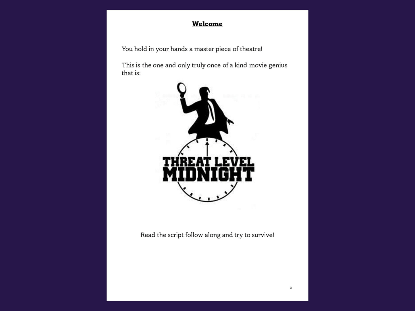 THE OFFICE BOOK Threat Level Midnight Full Script