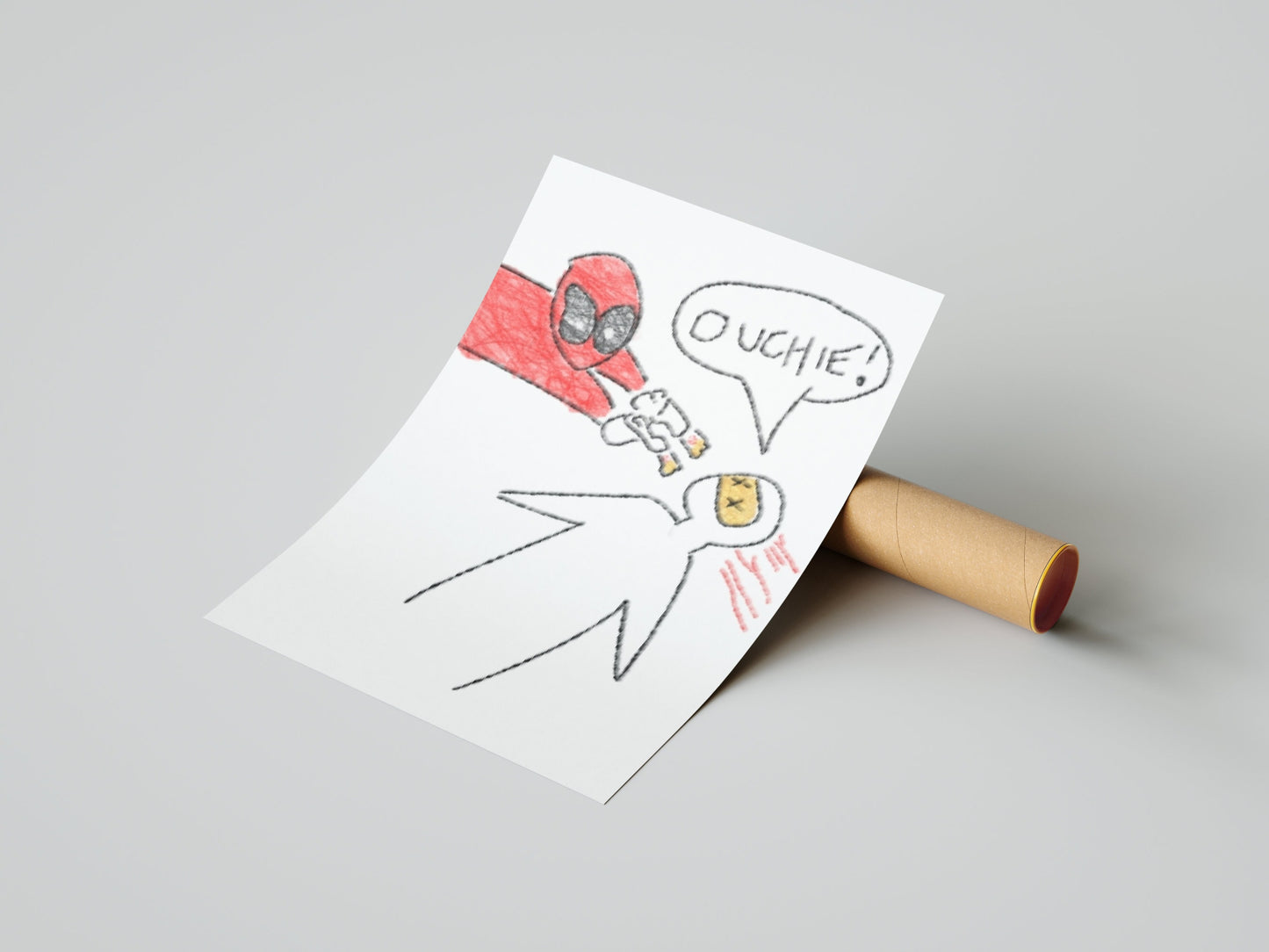 DEADPOOL BATTLE MAP Poster and drawing