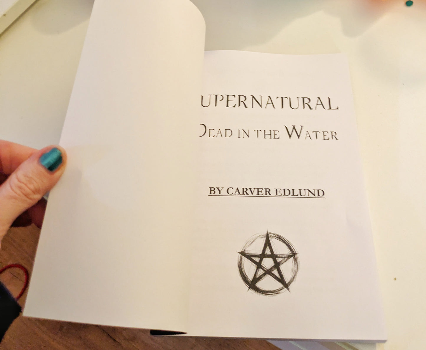 Supernatural Dead in the Water Novel by Carver Edlund: Fan-Made Paperback