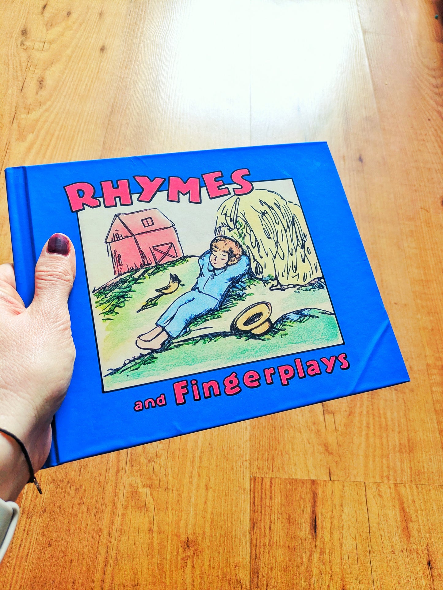 Finger Rhymes Barney Book Replica | 90s TV Prop, Display Gift