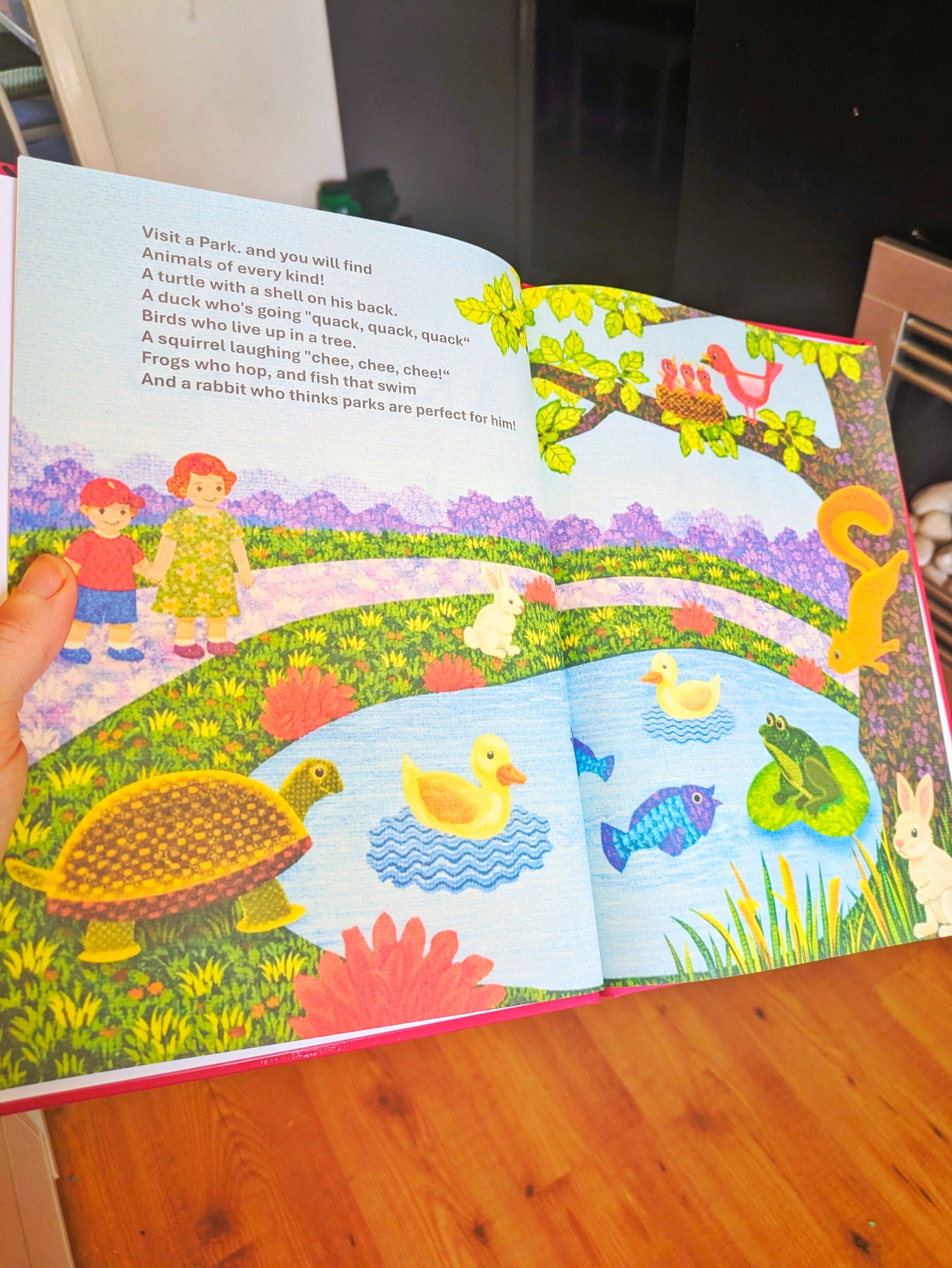 Animals in the Park Barney Book Replica | 90s TV Prop, Display Gift