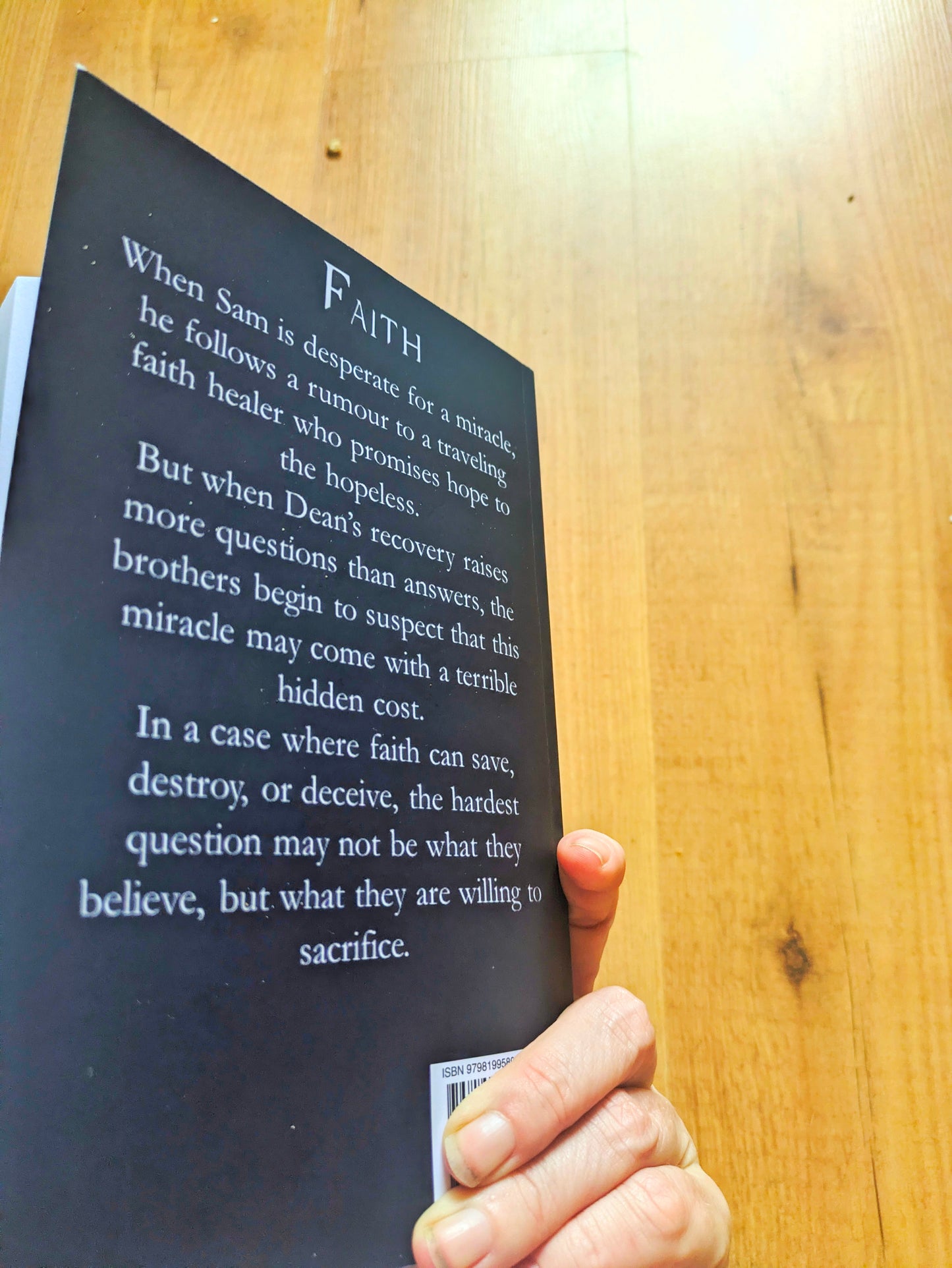 Supernatural Faith Novel by Carver Edlund: Fan-Made Paperback