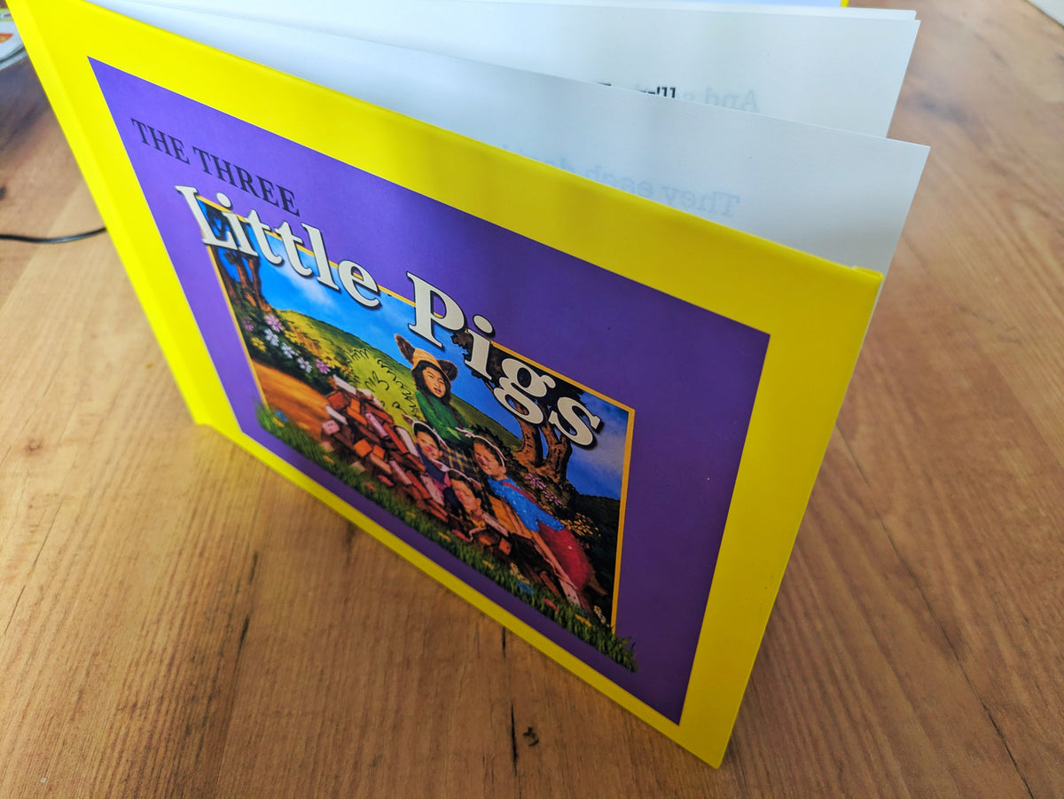 The Three Little Pigs Barney Book Replica | 90s TV Prop, Display Gift