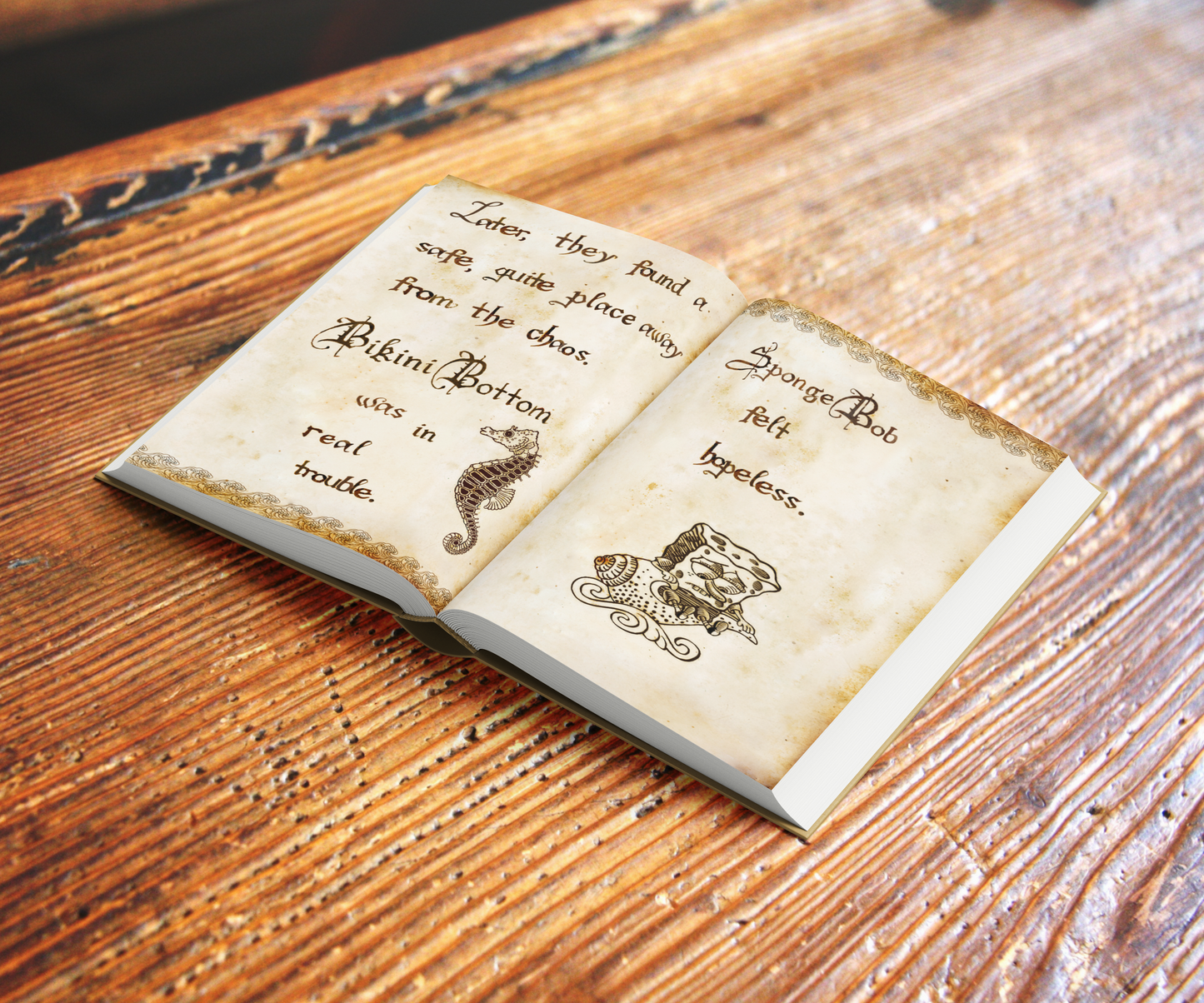 Handmade Replica Magic Book | SpongeBob Movie A Sponge Out of Water