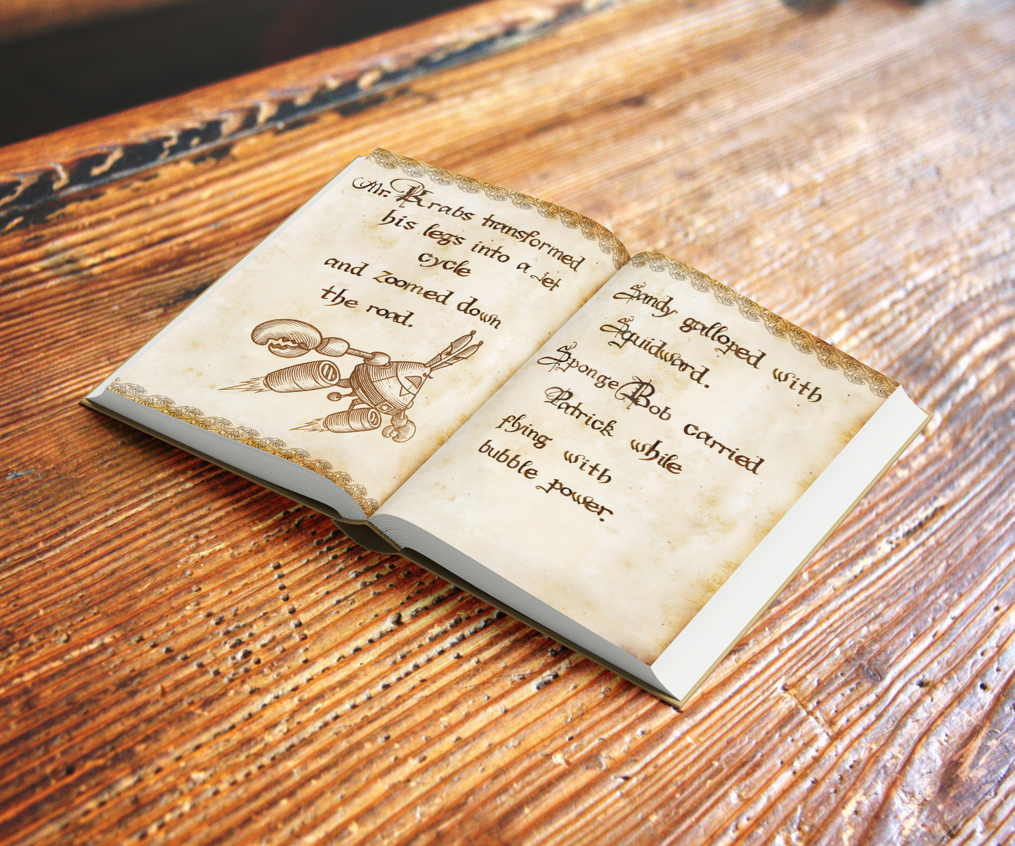 Handmade Replica Magic Book | SpongeBob Movie A Sponge Out of Water