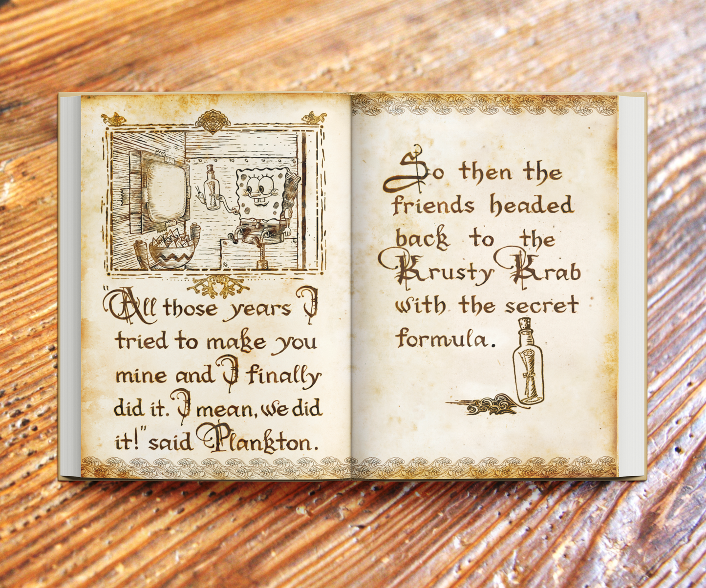 Handmade Replica Magic Book | SpongeBob Movie A Sponge Out of Water