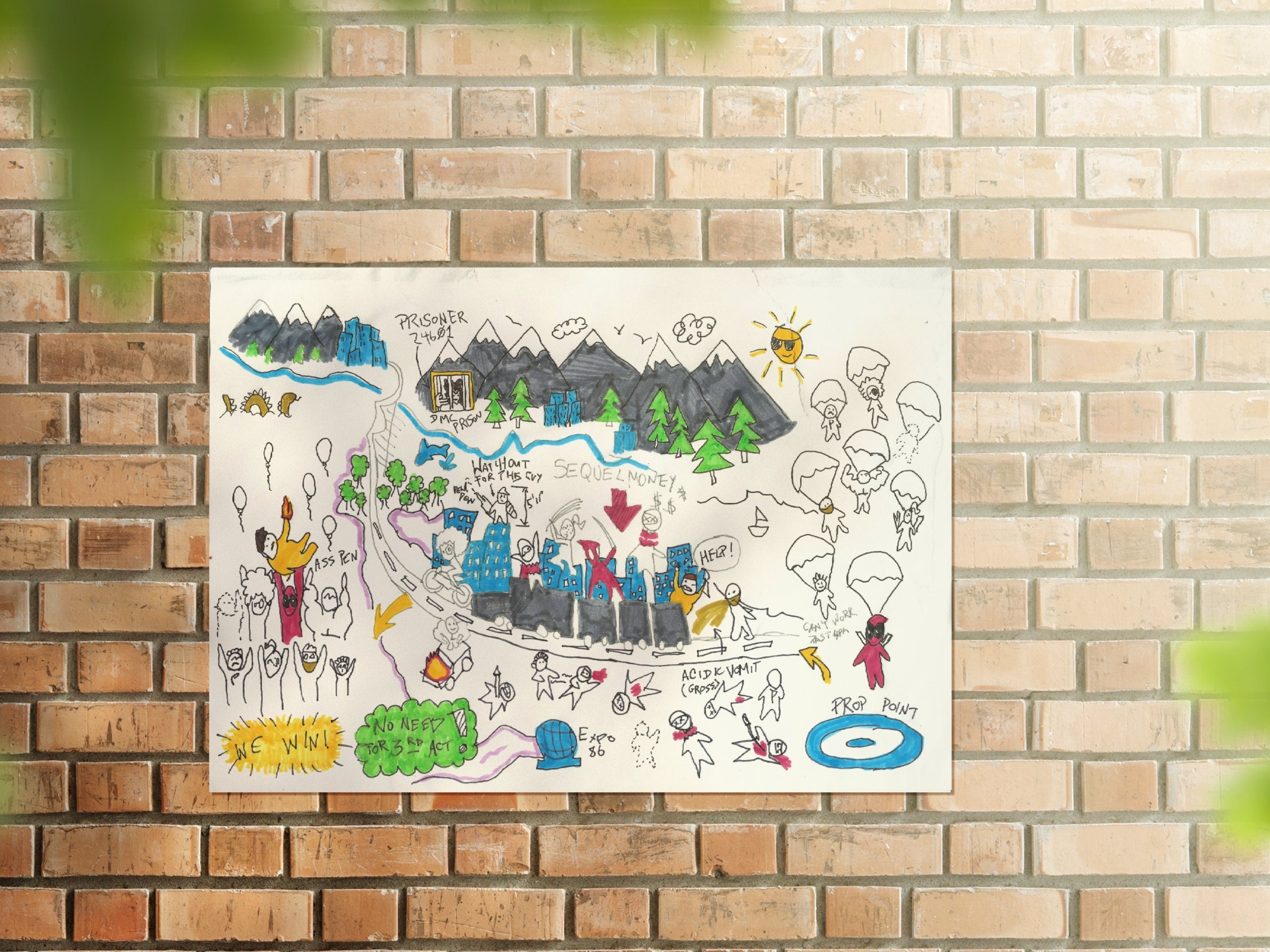 DEADPOOL BATTLE MAP Poster and drawing – TV Gifts and Love